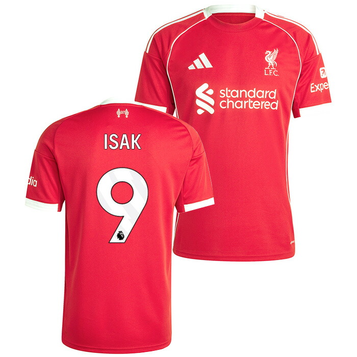 楽天市場】○リバプール 25-26 ホーム 半袖 ユニフォーム No.9 イサク