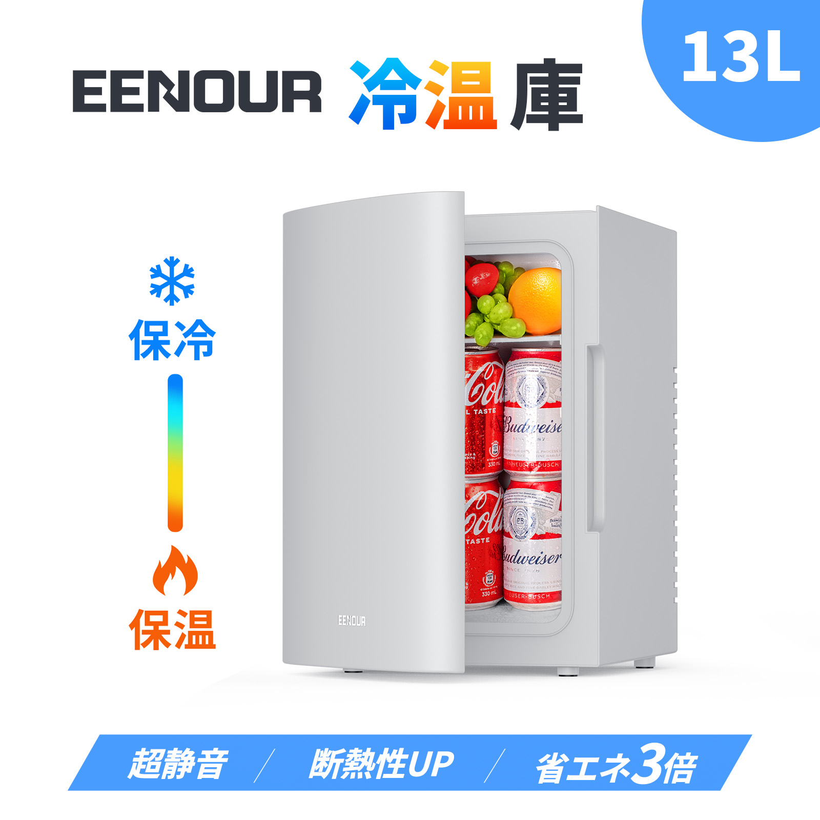 楽天市場】EENOUR 13L 保温庫 冷温庫 小型 ポータブル冷蔵庫 保冷庫