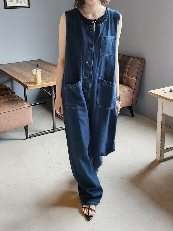 楽天市場】即納☆デニム オールインワン デニムサロペット レディース