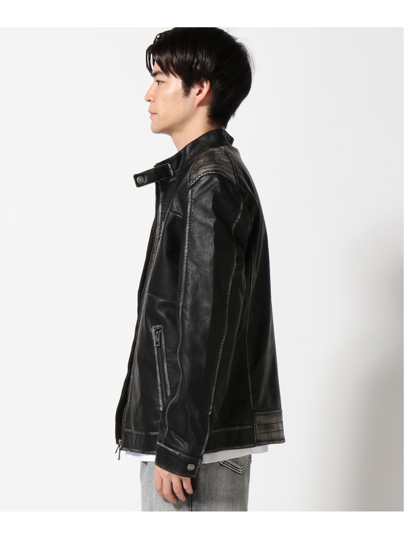 楽天市場】【SALE／60%OFF】GUESS ジャケット (M)Pu Leather Washed