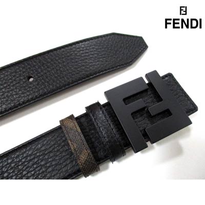 楽天市場】フェンディ FENDI メンズ 小物 ベルト レザーベルト ロゴ黒