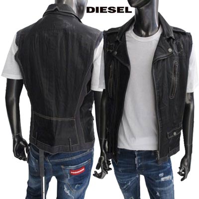 楽天市場】ディーゼル DIESEL メンズ トップス アウター ベスト レザー