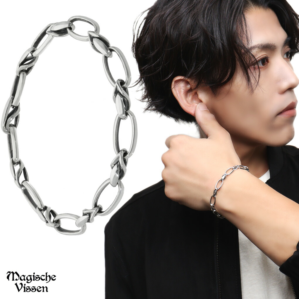 楽天市場】デザインチェーン ブレスレット シルバー925 大きめ さりげ