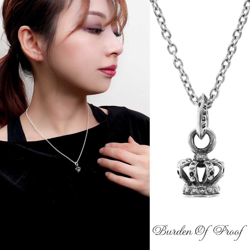 楽天市場】BURDEN OF PROOF クラウン チャーム ネックレス ペンダント