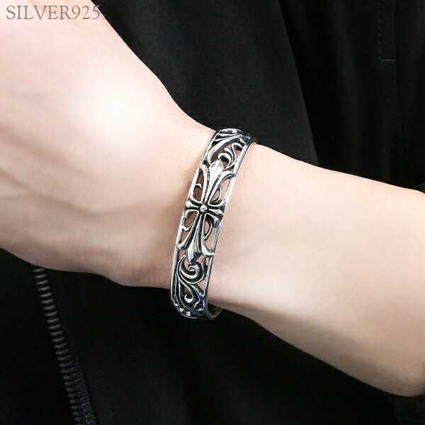 楽天市場】リリークロス アラベスク 透かし シルバーバングル シルバー