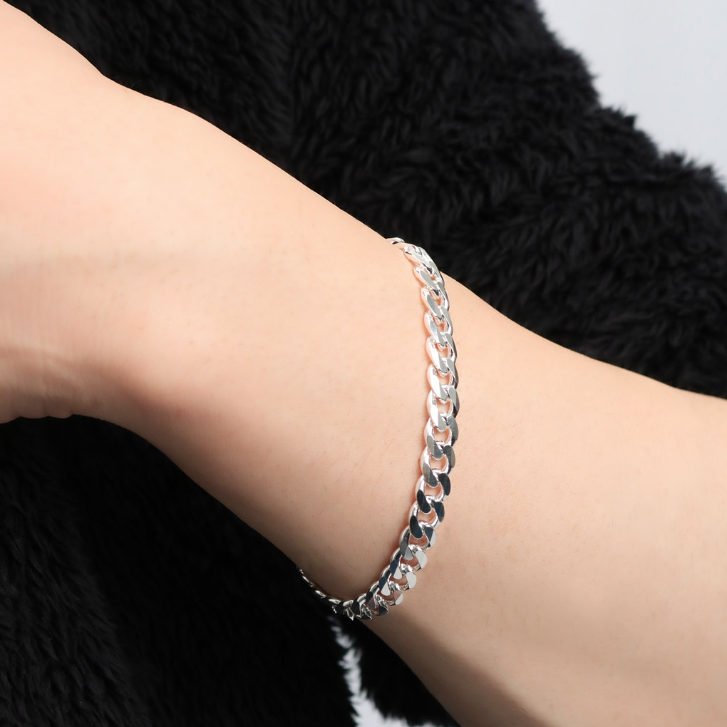 楽天市場】シルバー925 喜平チェーン ブレスレット シルバー マンテル