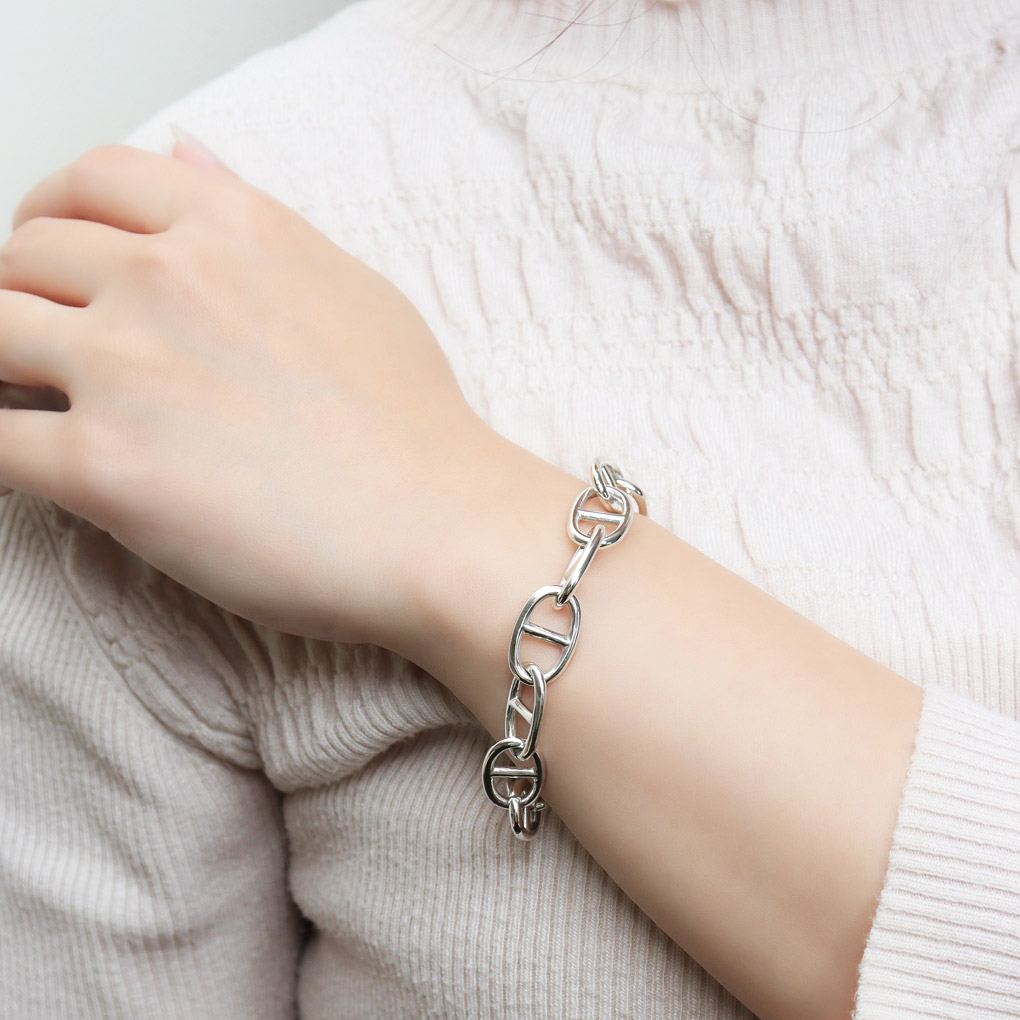 楽天市場】シルバー925 アンカーチェーン ブレスレット シルバー