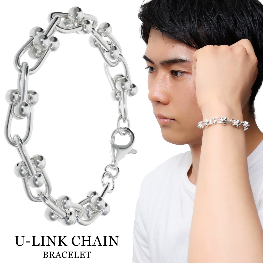 楽天市場】シルバー925 リンクチェーン ブレスレット シルバー 17