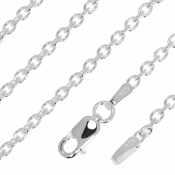 楽天市場】シルバーチェーン ネックレス チェーン あずきチェーン 幅約