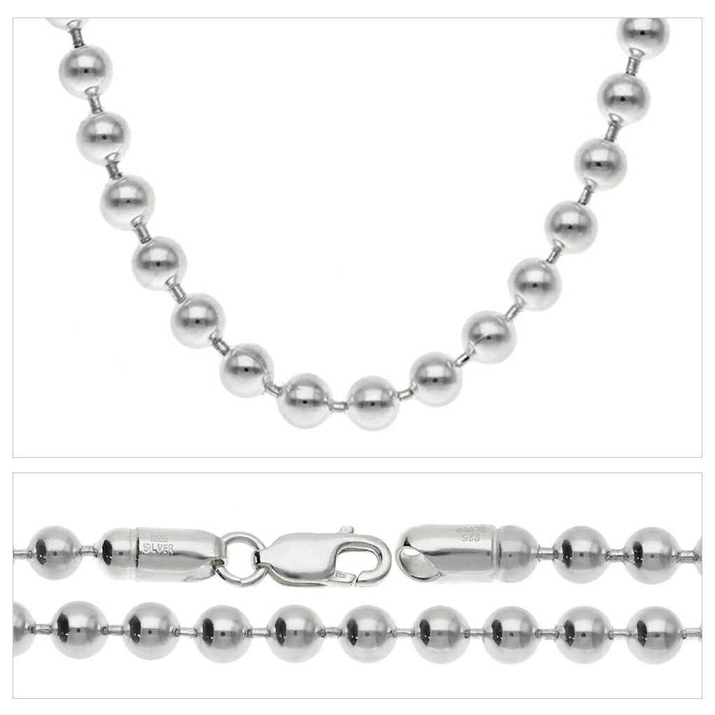 楽天市場】ボールチェーン 直径約4.5mm 40cm シルバー925 シルバー