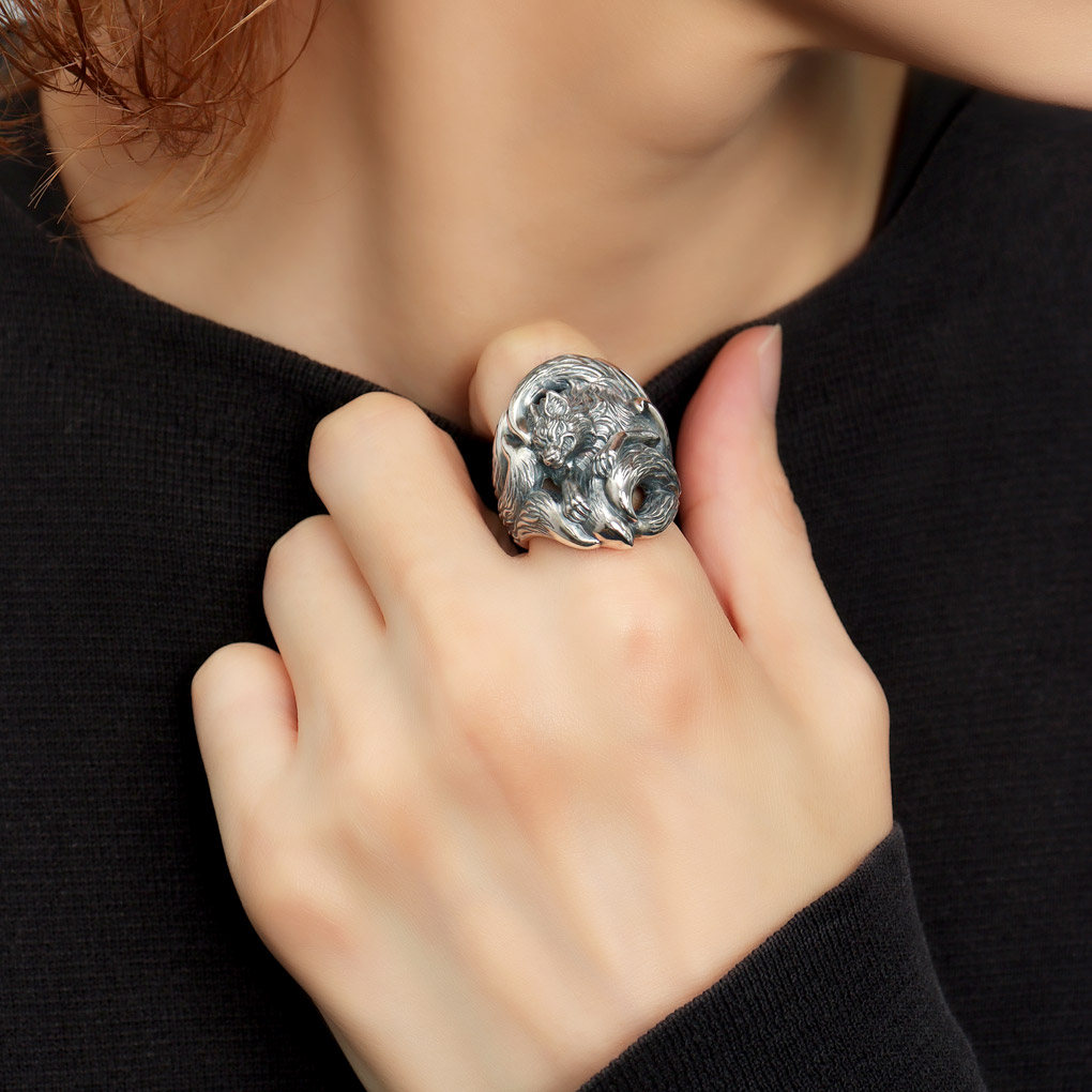 楽天市場】Guardia ガルディア 九尾の狐 リング 指輪 13〜30号 メンズ