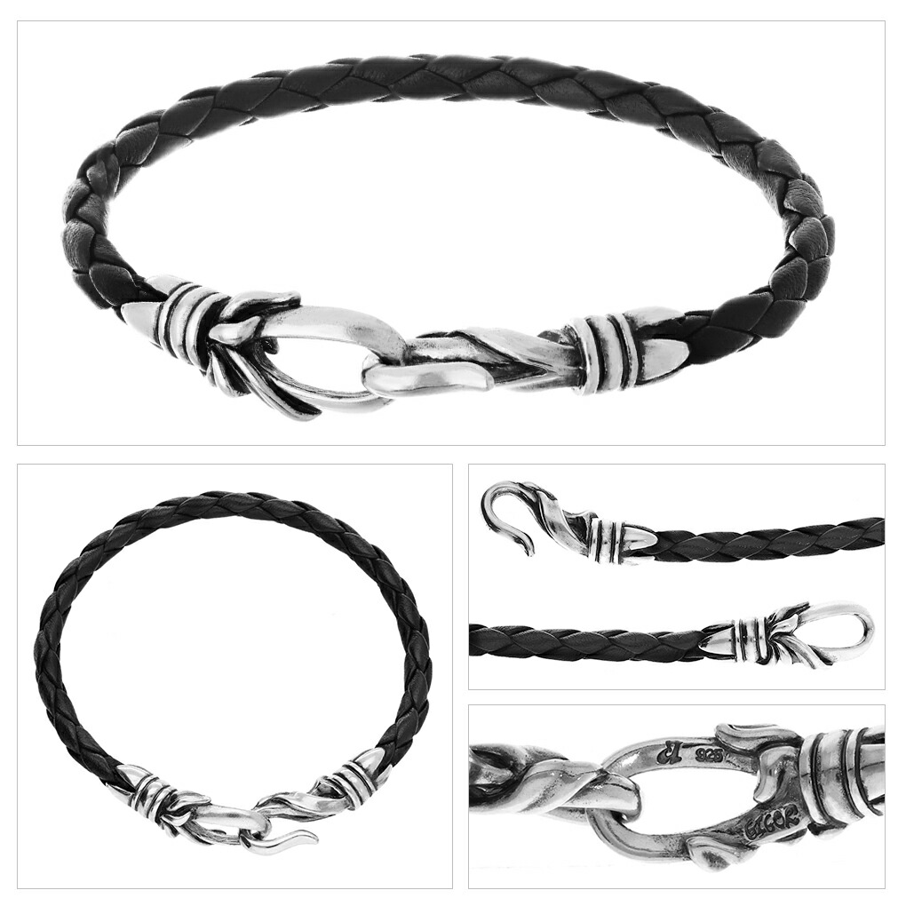 楽天市場】GIGOR ジゴロウ クリプト シルバー レザー ブレスレット