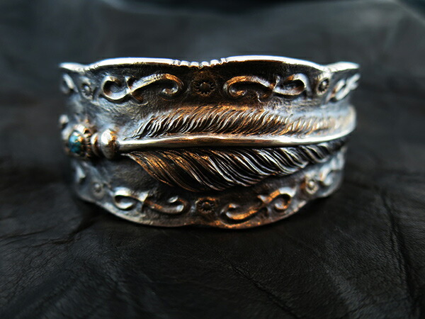 楽天市場】K-SMITH 打ち出し フェザー 燻し シルバーバングル