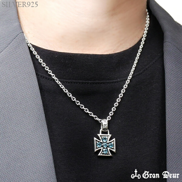 楽天市場】GRAN DEUR アイアンクロス シルバーネックレス(チェーン付き