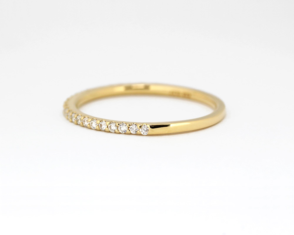 楽天市場】K18 K10 PT ハーフエタニティ リング 天然 ダイヤモンド 計