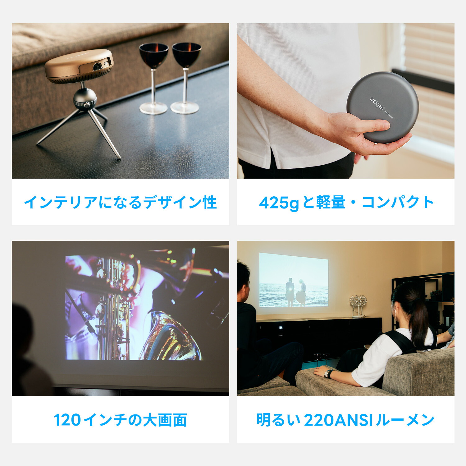 楽天市場】Adget Pocket Projector モバイル プロジェクター