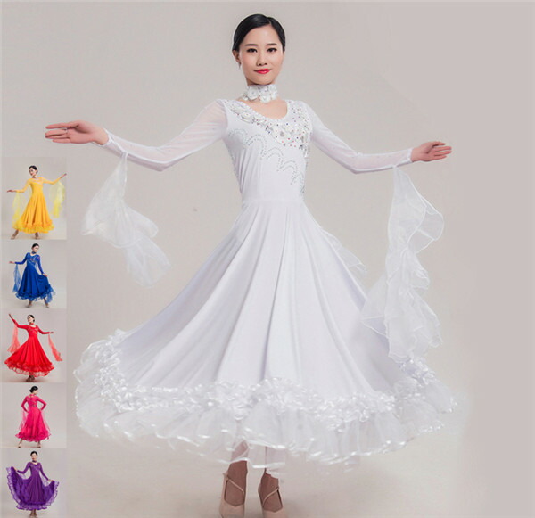 楽天市場】6カラー 新作 社交ダンス 衣装 モダンドレス ラテンドレス