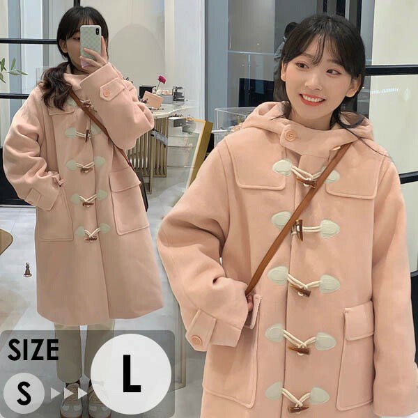 楽天市場】コート レディース ダッフルコート フード付き 学生 女子 冬