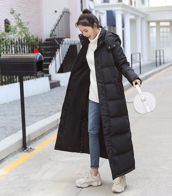楽天市場】ダウンコート 超ロング ロングコート フード付き ダウン