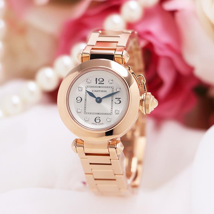 楽天市場】カルティエ ミスパシャ WJ124016 ピンクゴールド 8Pダイヤ