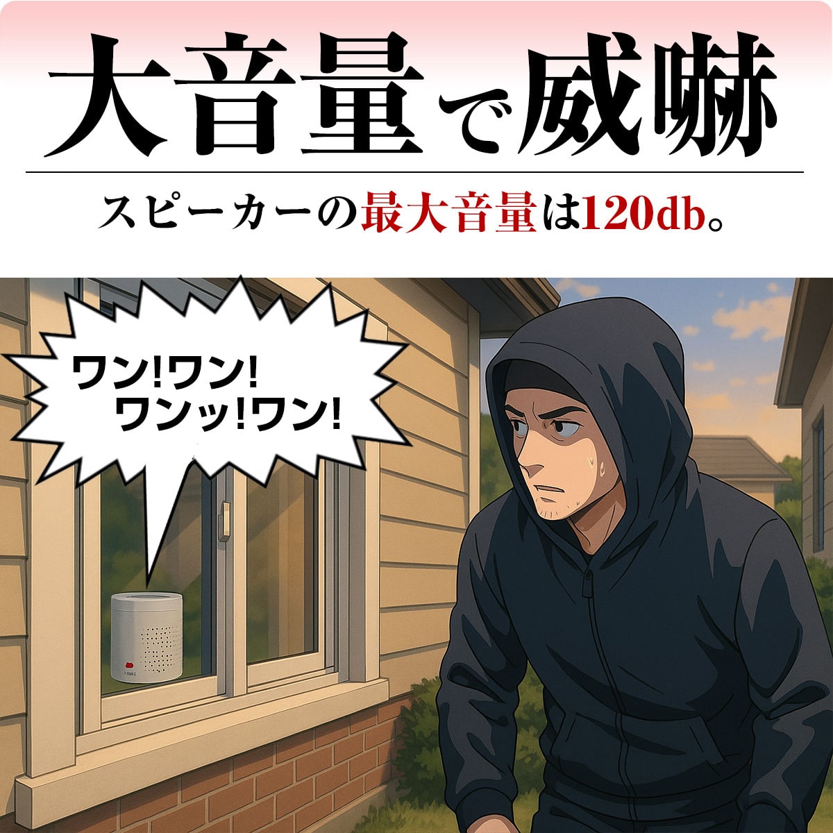 楽天市場】大音量 120db 防犯 センサー アラーム 番犬 犬 吠える 吠え
