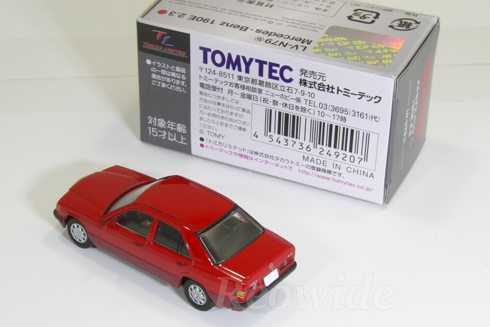 トミカリミテッドヴィンージネオ ベンツ 190E 2.3 赤 1/64 箱付き