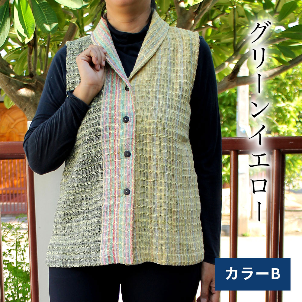 楽天市場】プレゼント 母 祖母 手織り へちま襟 木綿ベスト (VJ19084