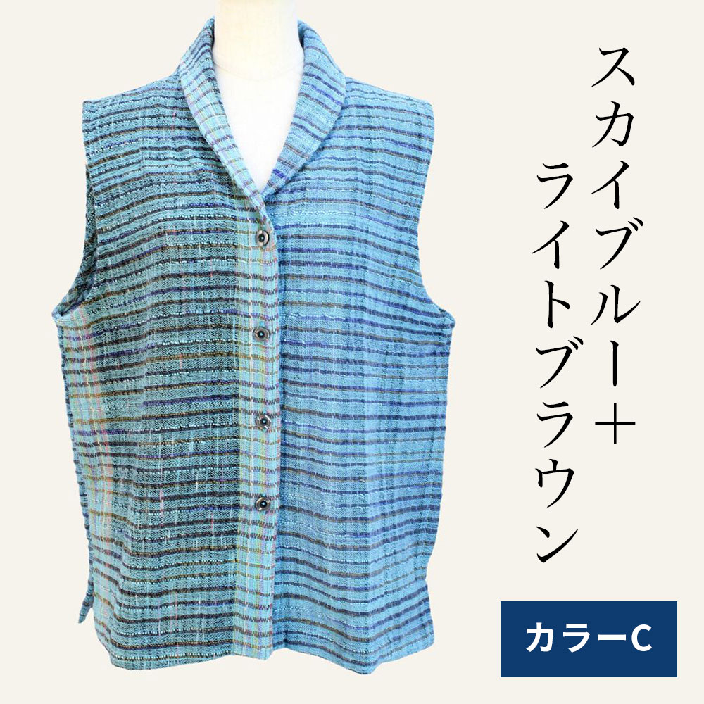 楽天市場】プレゼント 母 祖母 手織り へちま襟 木綿ベスト (VJ19084