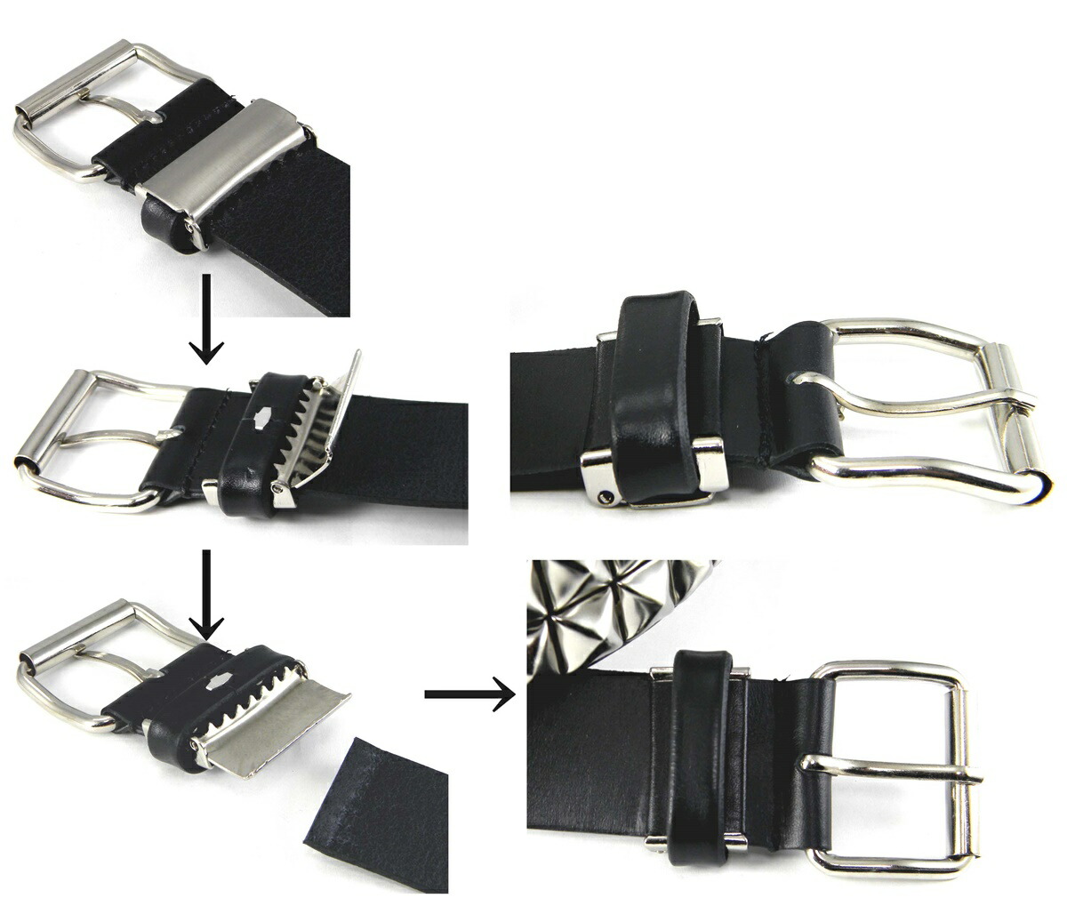 楽天市場】スタッズベルト ピラミッド鋲 パンク 本革 2連スタッズ