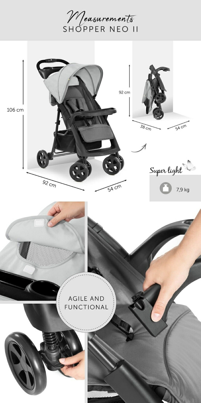 楽天市場】【即納】ハウク・ショッパーネオ2 A型 ベビーカー 海外