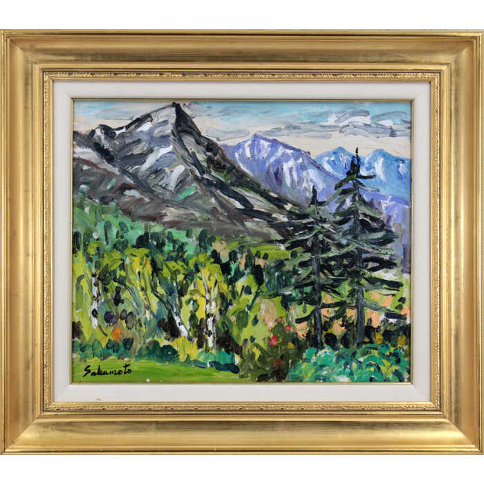 美品 sakai 富士山 雪山 風景画 日本画 絵画 油彩 油絵 Yahoo