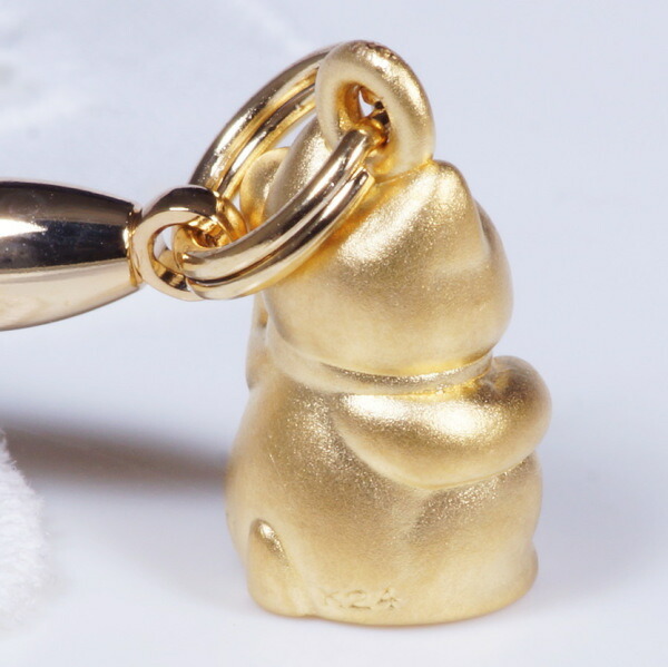 楽天市場】K24 招き猫 ストラップ 金工作家「光則」監修デザイン 純金