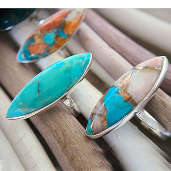 楽天市場】turquoise-ms 大粒リング 天然石 リング シルバーリング