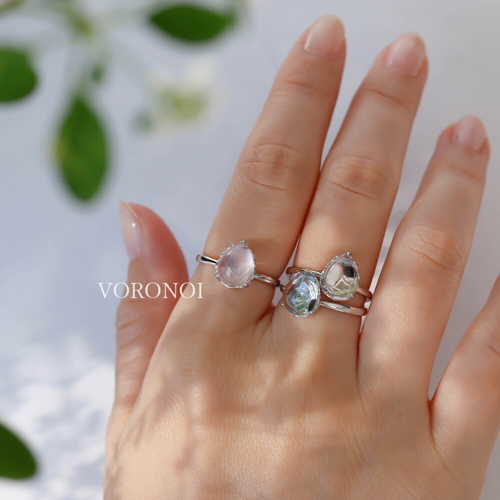 楽天市場】MINAMO 正規品 K10 天然石 リング 指輪 shizuku ペア