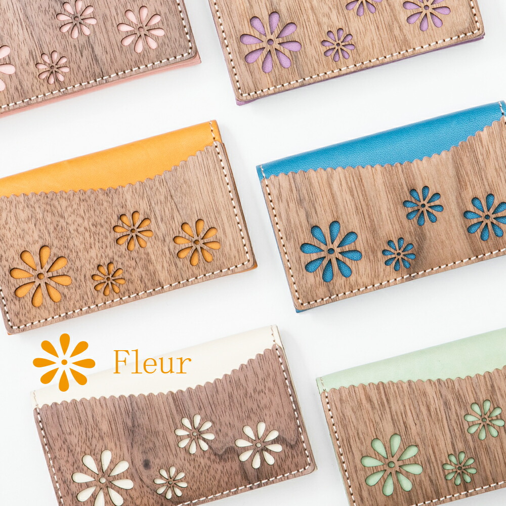 楽天市場】VARCO REAL WOOD フルール カードケース レディース