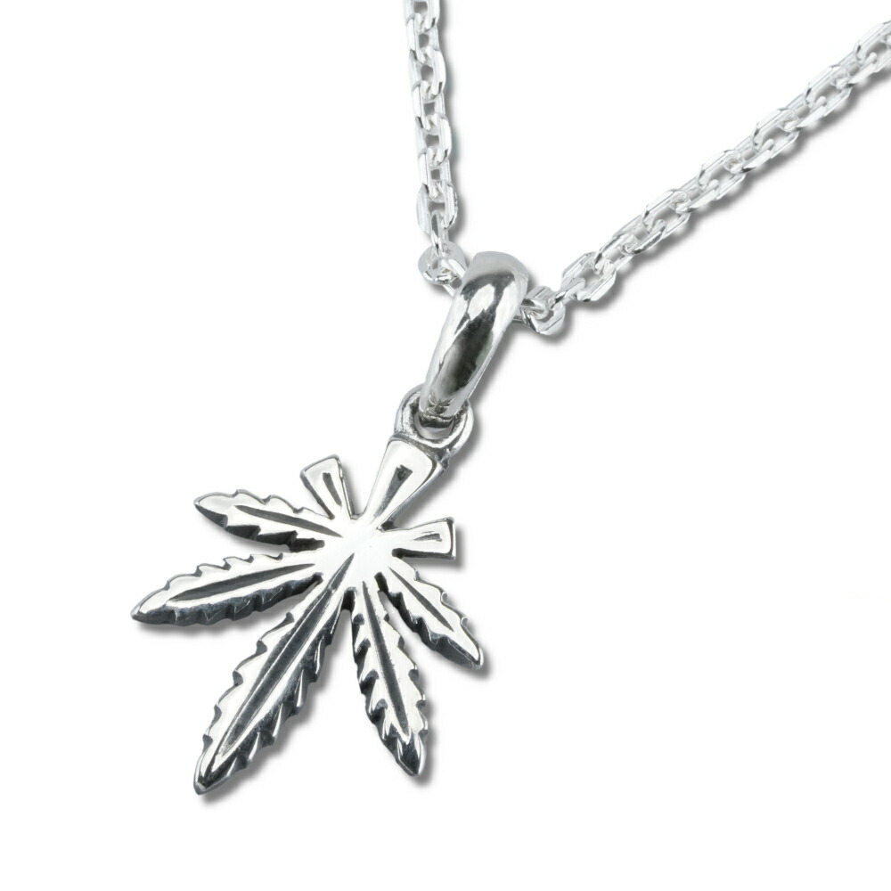 楽天市場】マリファナ ネックレス シルバー 925 シルバーネックレス 45