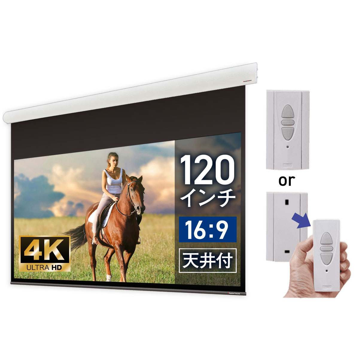 楽天市場】大型電動スクリーン 120インチ 吊り下げ シアターハウス