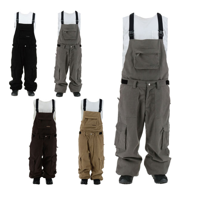 楽天市場】べスプ ビブパンツ VESP Twoway Corduroy Wide Jogger Bib