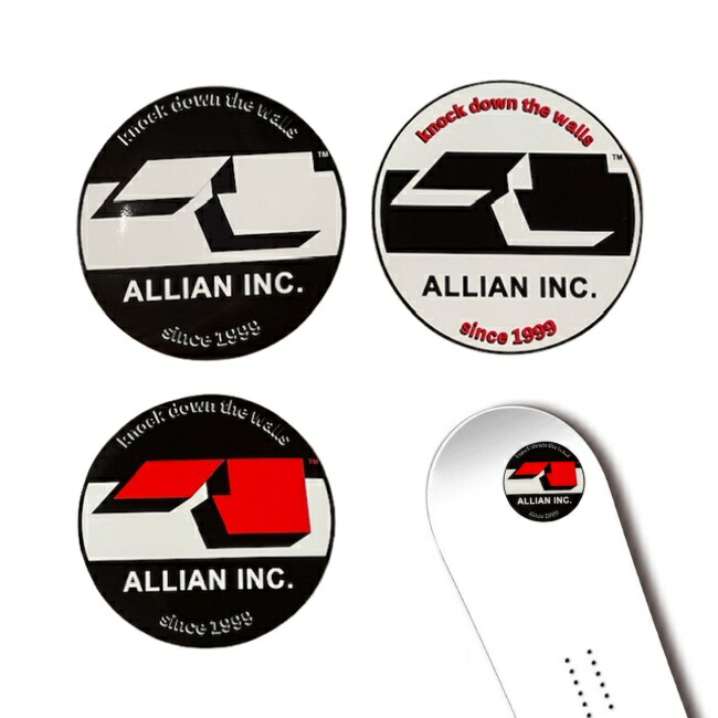 楽天市場】ステッカー ALLIAN SNOWBOARD ROUND STICKER アライアン