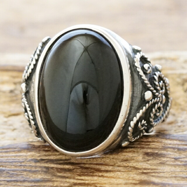 楽天市場】オニキス リング メンズ レディースシルバー 925 指輪