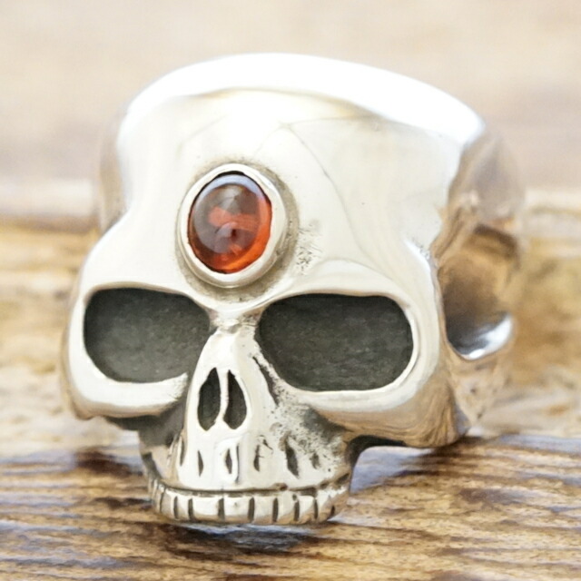 楽天市場】スカル リング メンズシルバー 925 指輪 ガーネット骸骨