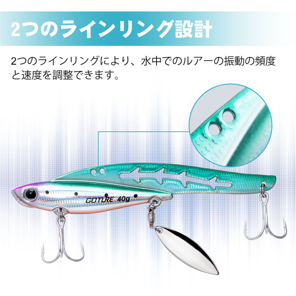 楽天市場】Goture 5個セット 5色あり ブレードジグ メタルジグ