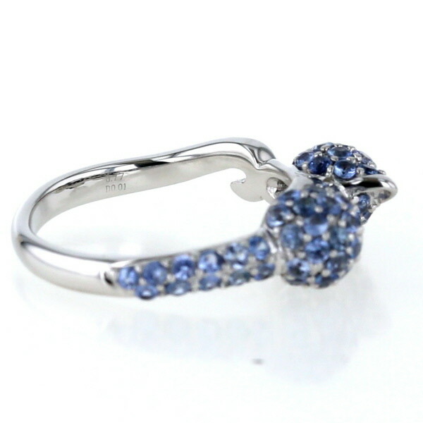 楽天市場】笠原真寿美 K18WG ホワイトゴールド リング サファイア