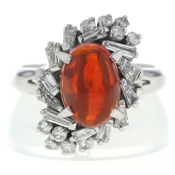 楽天市場】Pt900 プラチナ リング ファイアオパール 1.86ct