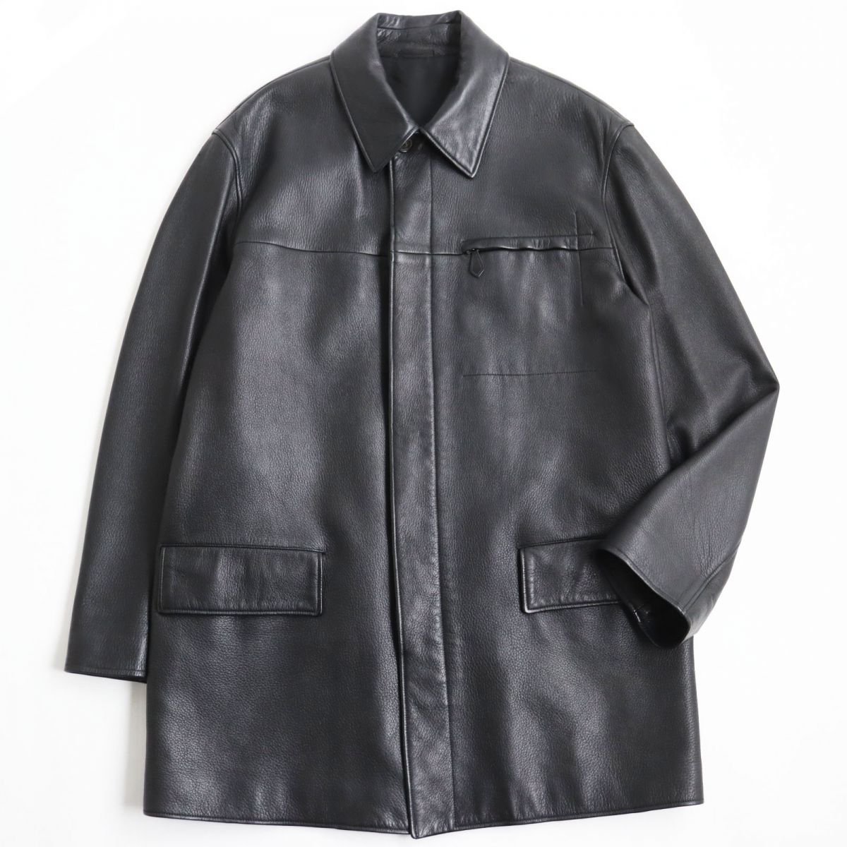 良品○HERMES エルメス ディアスキン⁄鹿革 裏地ロゴ刺繍入り