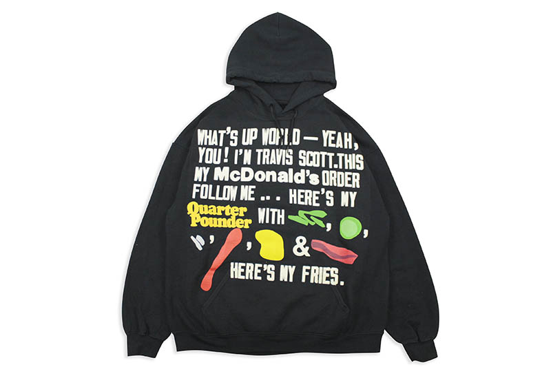 楽天市場】Travis Scott x McDonald's CPFM 4 CJ SCRIPT HOODIE (BLACK