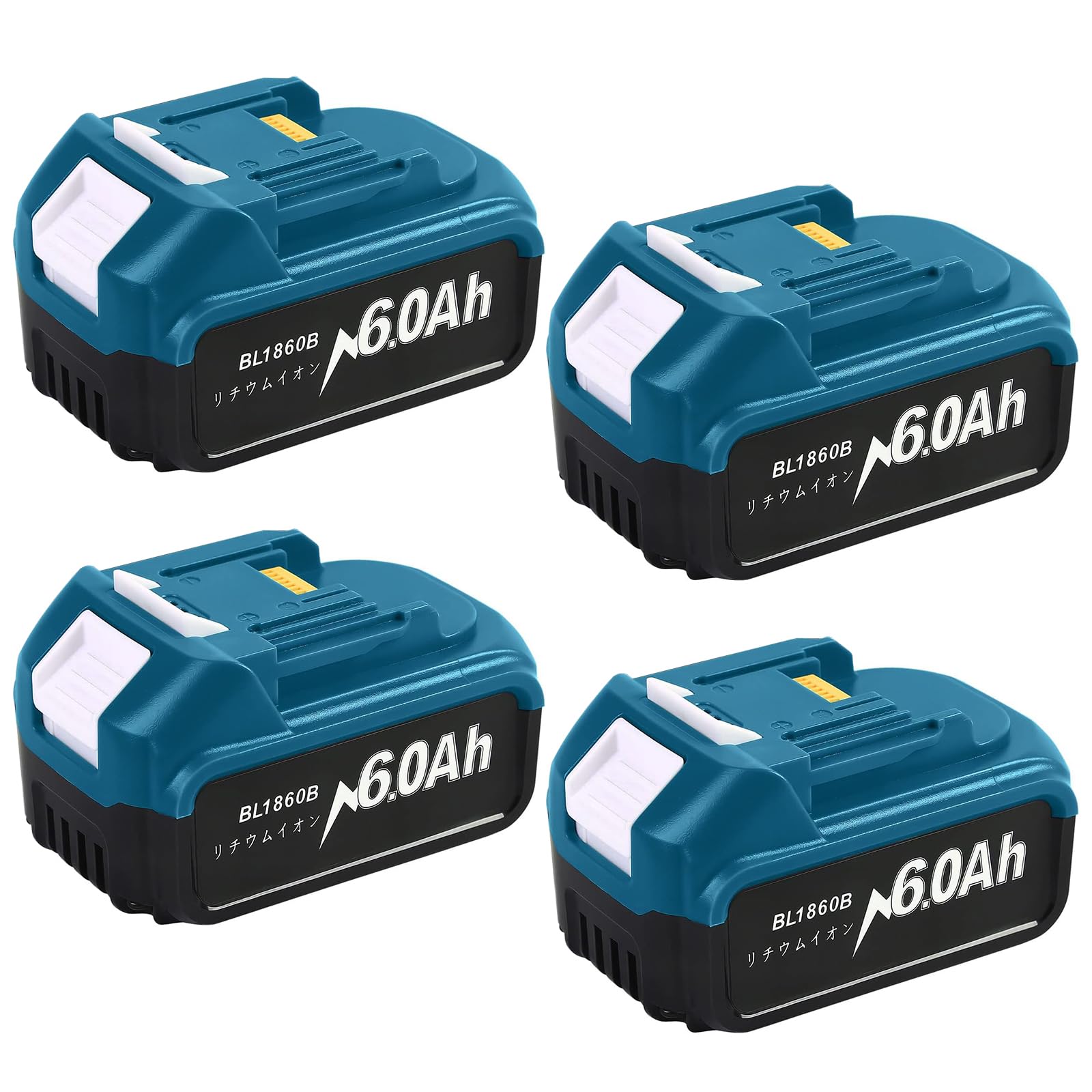 楽天市場】互換 マキタ 18V バッテリー BL1860B 4個セット 大容量6.0Ah