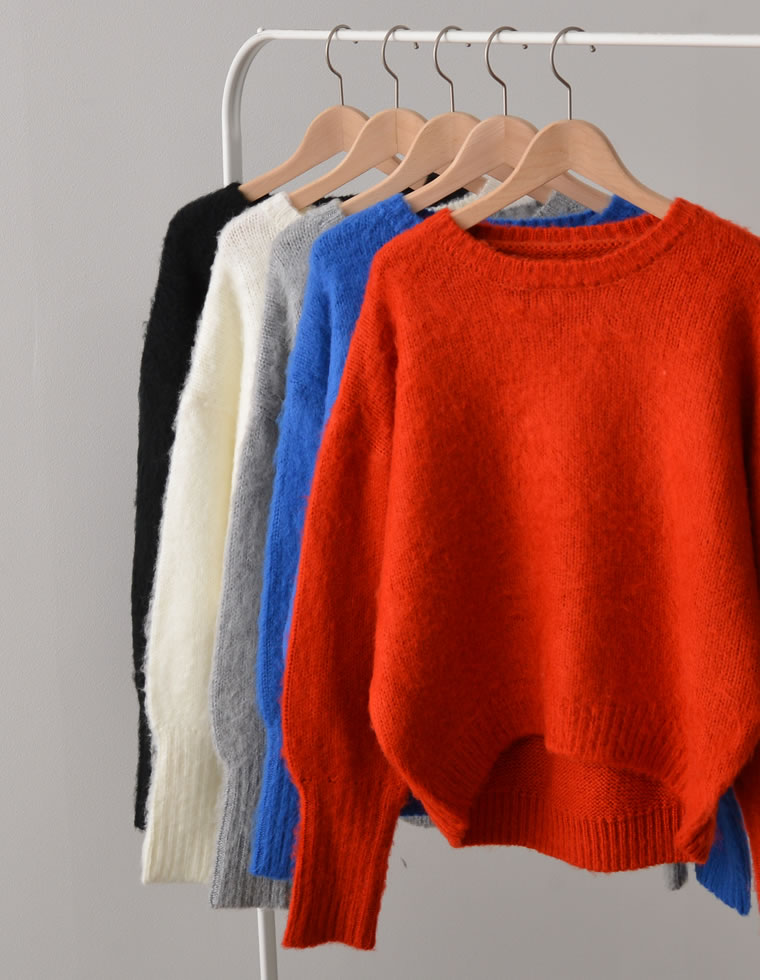 楽天市場】【SPECIAL FAIR】起毛モヘアタッチクルーネックニットプル