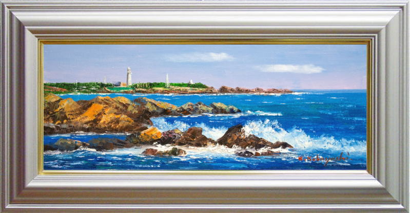 楽天市場】小林幸三「 野島崎灯台 」 油絵 ・ 油彩画 WF3 : 内田画廊