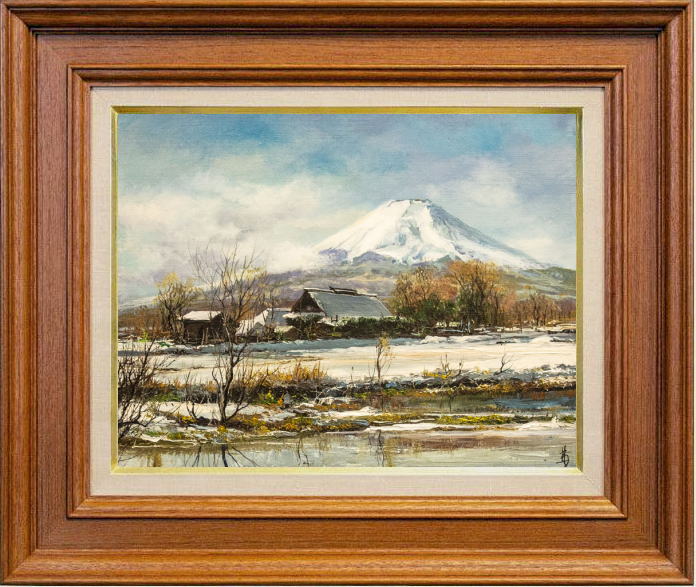樹林 F6 油絵 三池嵐治 樹林F6 油絵三池嵐治